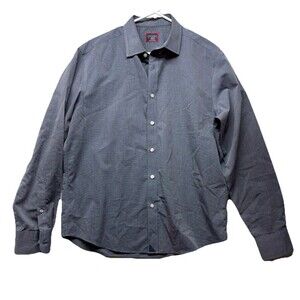 Untuckit Shirt Mens M Blue Orville Cotton Wrinkle Free Regular Fit Long Sleeve
